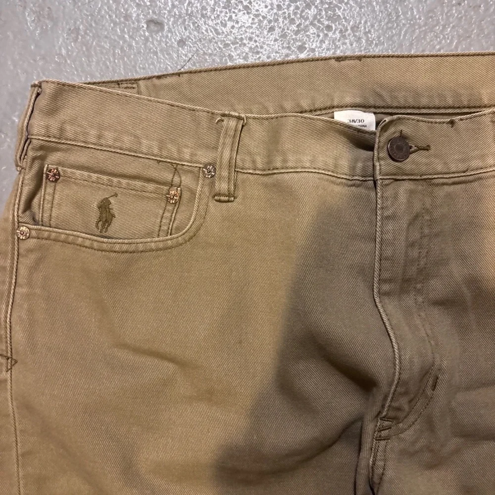 Polo Ralph Lauren Dungarees Men 38/30 Tan Straight Leg Khaki Pants